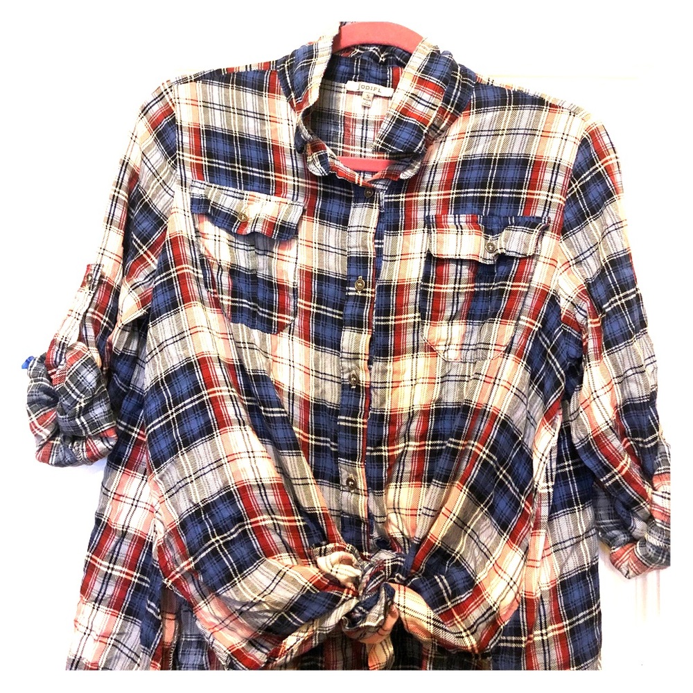 jodiful flannel versatile long sleeve shirt